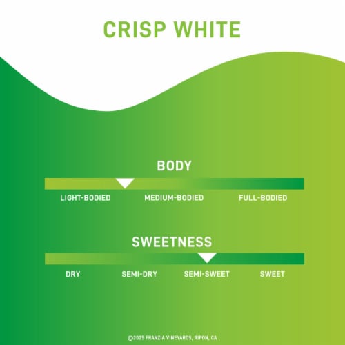 Franzia Crisp White House Favorites Blend Wine Box Perspective: right