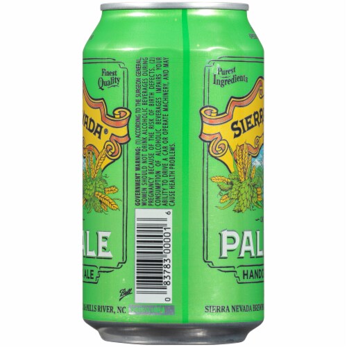 Sierra Nevada Brewing Co. Handcrafted Pale Ale Beer Perspective: right