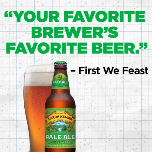 Sierra Nevada® Brewing Co. Pale Ale Single Bottle Perspective: right