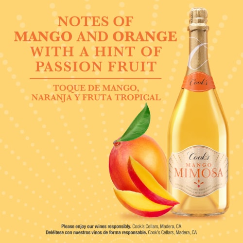 Cook's Mango Mimosa California Sparkling White Wine Perspective: right