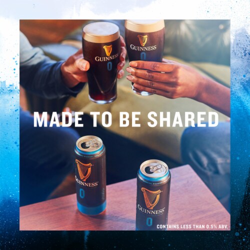 Guinness Draught 0 Non Alcoholic Stout Beer Perspective: right
