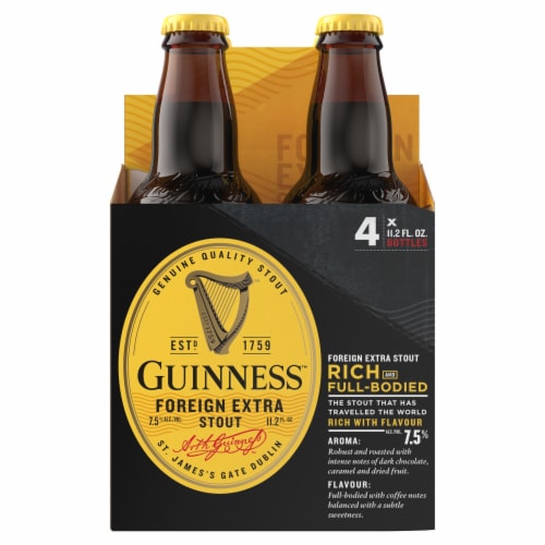 Guinness Foreign Extra Stout Import Beer Perspective: right