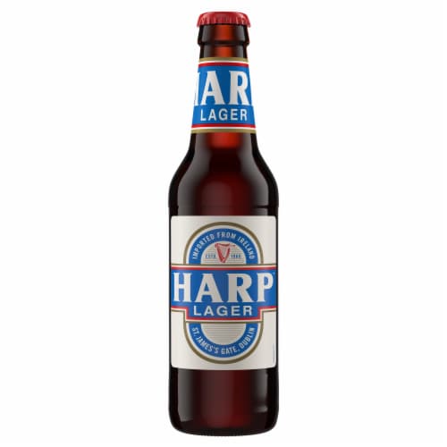 Harp Lager Beer Perspective: right