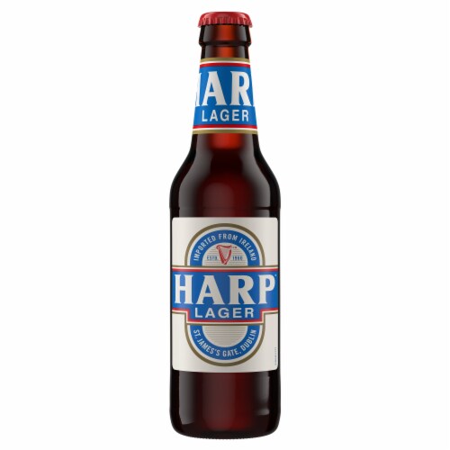 Harp Lager Beer Perspective: right