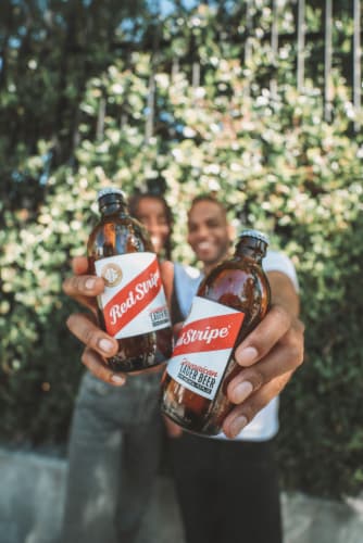 Red Stripe Lager Beer, 6 Pack, 11.2 fl oz Bottles Perspective: right