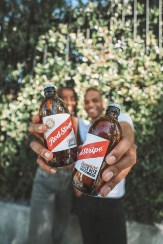 Red Stripe Lager Beer, 6 Pack, 11.2 fl oz Bottles Perspective: right