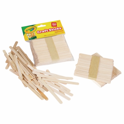 100 pcs New Colored Natural Wood Popsicle Sticks Wooden Craft Sticks 4-1/2  x 3/8, 1 - Kroger