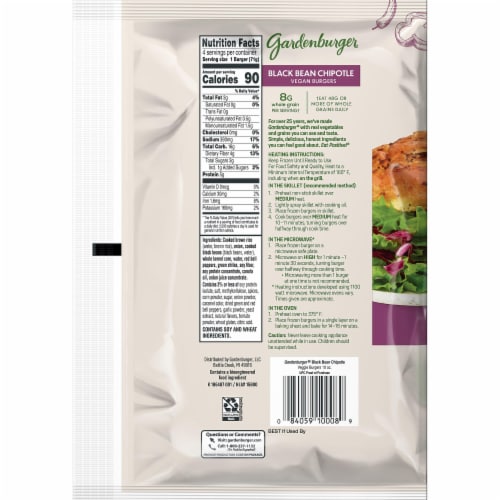 Gardenburger Black Bean Chipotle Veggie Burgers Perspective: right