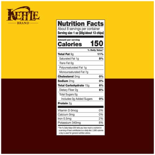 Kettle Brand Potato Chips Unsalted Kettle Chips Perspective: right