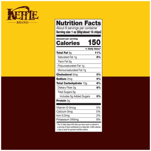 Kettle Brand Potato Chips Unsalted Kettle Chips Perspective: right