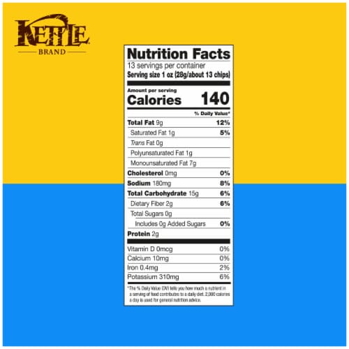 Kettle Brand® Sea Salt and Vinegar Kettle Potato Chips Perspective: right