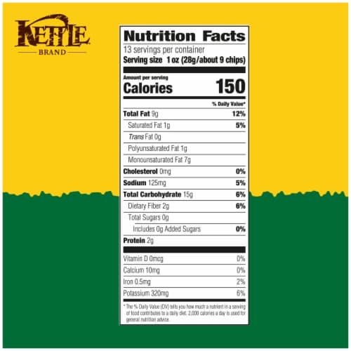Kettle Brand Potato Chips, Krinkle Cut, Dill Pickle Kettle Chips, Party Size, 13 Oz Perspective: right