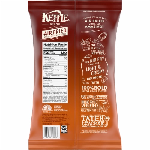 Kettle Brand Air Fried Texas BBQ Chips Perspective: right