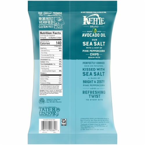 Kettle Brand Made With Avocado Oil Sea Salt Pink Peppercorn Chips