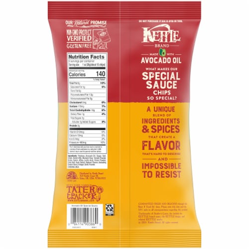 Kettle Brand Made With Avocado Oil Special Sauce Chips Perspective: right