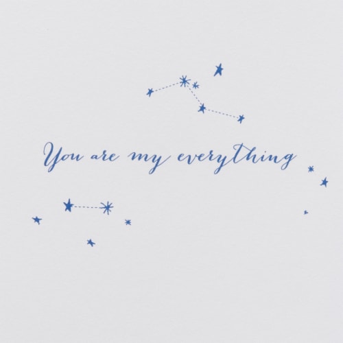 Papyrus Romantic Anniversary Card (Stars) Perspective: right