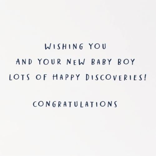 American Greetings Baby Boy Card (Elephant) Perspective: right