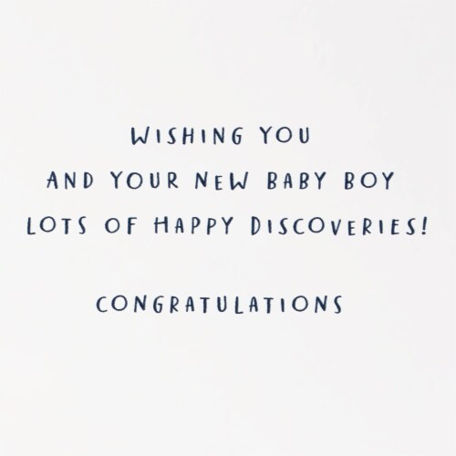 American Greetings Baby Boy Card (Elephant) Perspective: right
