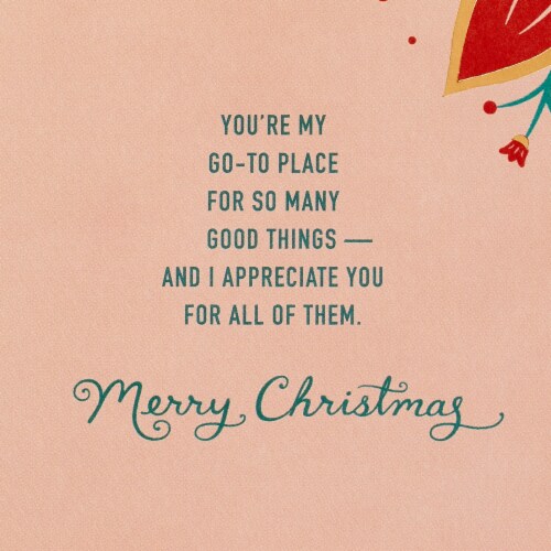 American Greetings Christmas Greeting Card for Mom (Grateful For You) Perspective: right