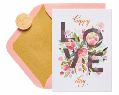 Papyrus Blank Valentine’s Day Card (Floral Love) Perspective: right