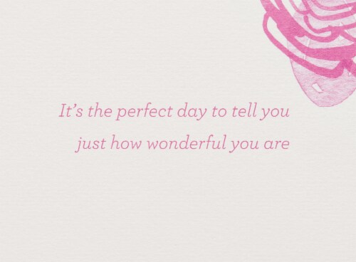 Papyrus Valentine’s Day Card (Flowers) Perspective: right