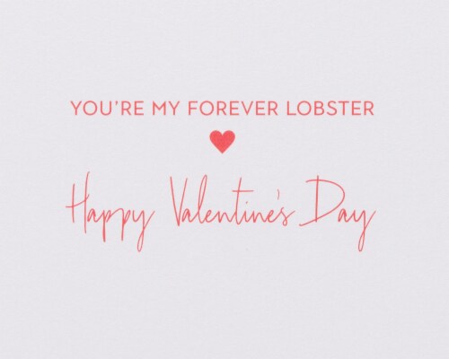 Papyrus Valentine’s Day Card (You Are My Lobster) Perspective: right