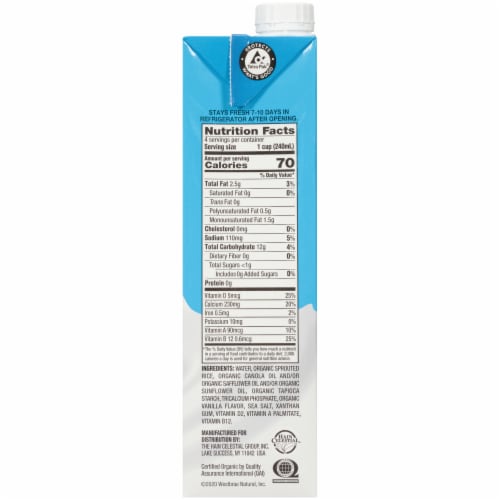 Dream® Organic Unsweetened Sprouted Rice Drink Perspective: right