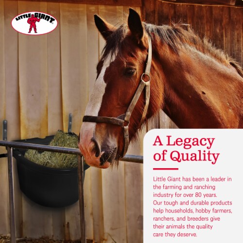 Little Giant 20 Quart Heavy Duty Mountable Plastic Fence Feeder Bucket, Black Perspective: right