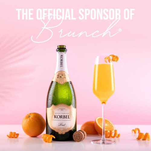 Korbel® Brut California Champagne Sparkling Wine Perspective: right