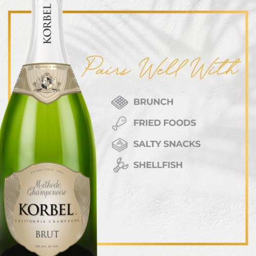 Korbel Brut California Champagne Perspective: right