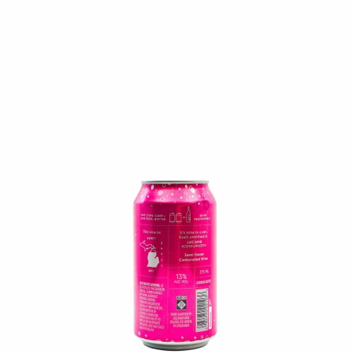 Leelanau Cellars Summer Sunset Rose Bubbly Wine Can Perspective: right