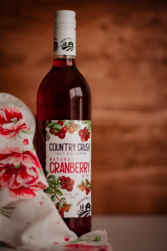 Country Crush Natural Cranberry Fruit Wine Perspective: right