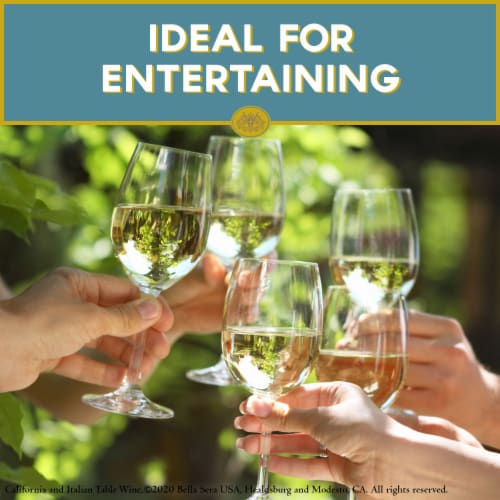 Bella Sera Pinot Grigio Italian White Wine Perspective: right