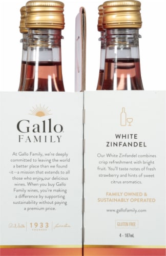 Gallo Family Vineyards White Zinfandel California Wine Perspective: right