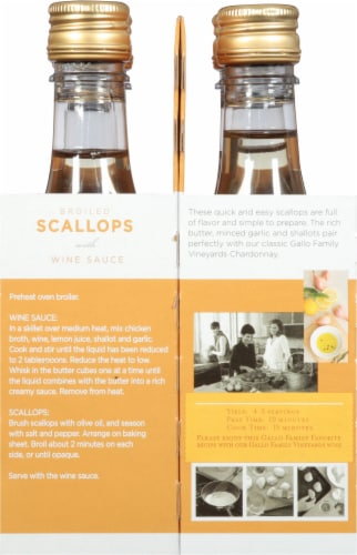 Gallo Family Vineyards Chardonnay California White Wine Single Serve Bottles Perspective: right