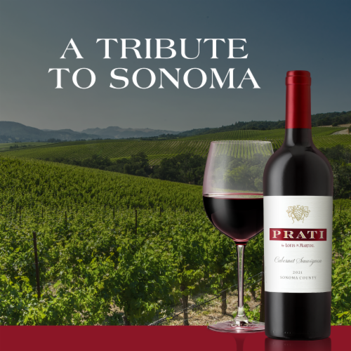 Prati by Louis M. Martini Cabernet Sauvignon Sonoma California Red Wine Perspective: right