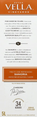 Peter Vella Sangria Red Box Wine Perspective: right