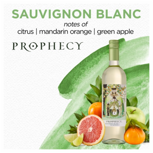 Prophecy® Sauvignon Blanc New Zealand White Wine Perspective: right