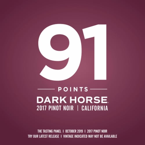 Dark Horse Pinot Noir Red Wine Perspective: right
