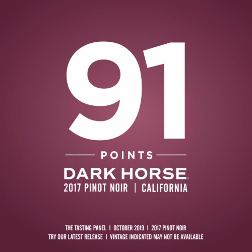 Dark Horse Pinot Noir California Red Wine Perspective: right