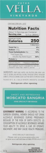 Peter Vella® Moscato Sangria California White Wine Box Perspective: right