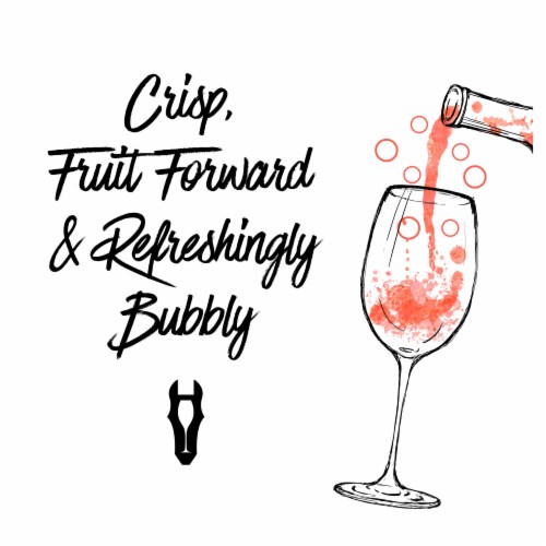 Dark Horse Brut Rose California Sparkling Wine Perspective: right