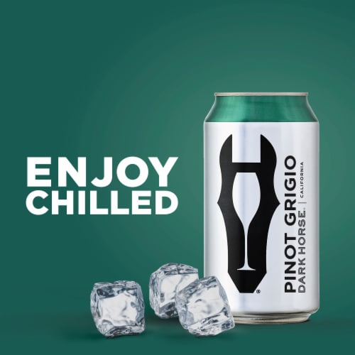 Dark Horse Pinot Grigio White Wine Single Can Perspective: right