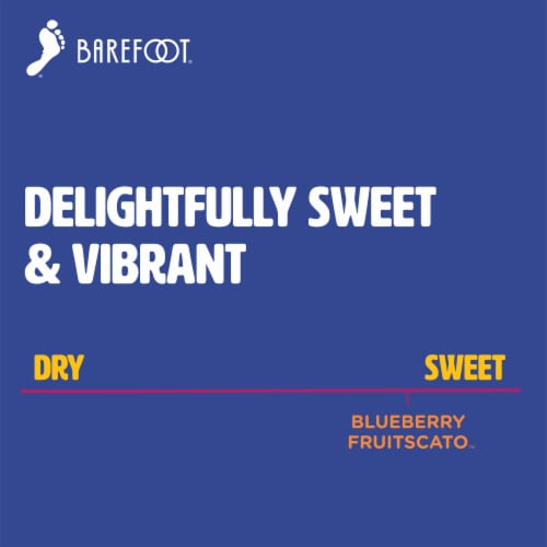 Barefoot Fruitscato Blueberry Moscato Sweet Wine Perspective: right