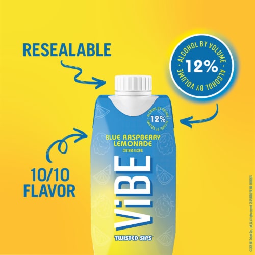 ViBE Blue Raspberry Lemonade Ready to Drink Wine Cocktail Perspective: right