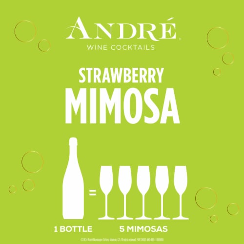Andre Strawberry Mimosa California Ready to Drink Cocktail Sparkling Wine Perspective: right