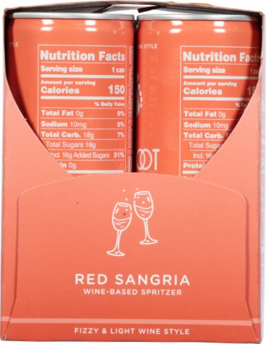 Barefoot Spritzer Sangria California Red Wine Cans Perspective: right