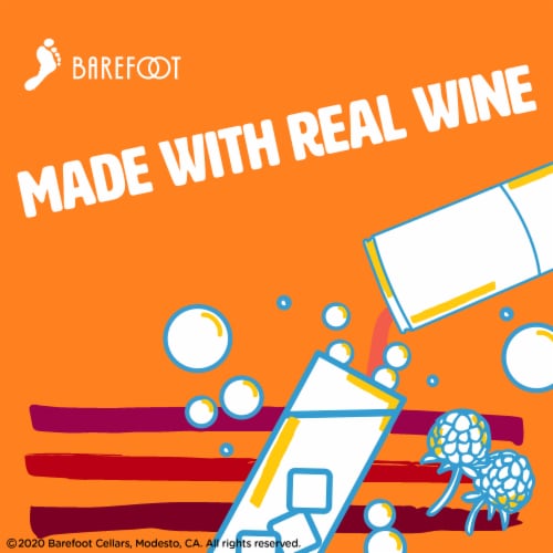 Barefoot Hard Seltzer Cherry and Cranberry Wine Cans Perspective: right