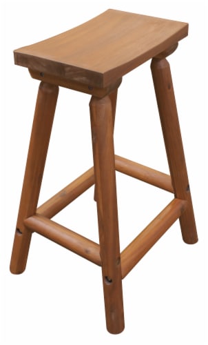 Leigh Country Amber-Log Saddle Stool - Honey Brown Perspective: right