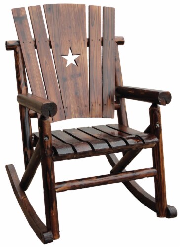 Leigh Country Char-Log Single Rocker with Star Cutout Perspective: right